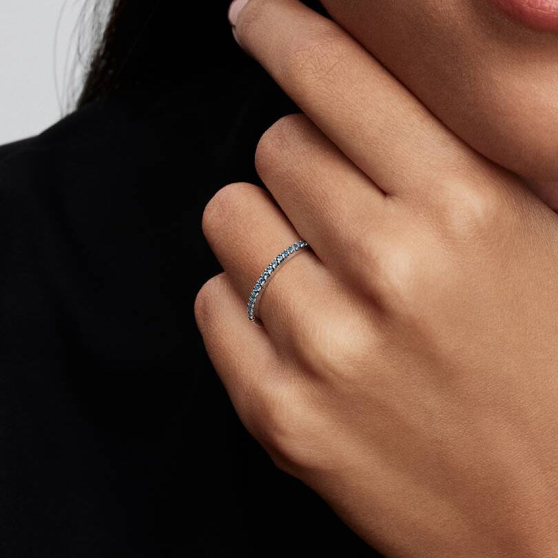 ANELLO PANDORA VERETTA AZZURRA