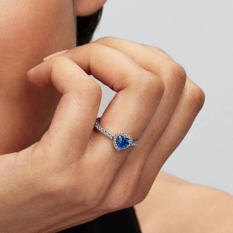 ANELLO PANDORA CUORE BLU