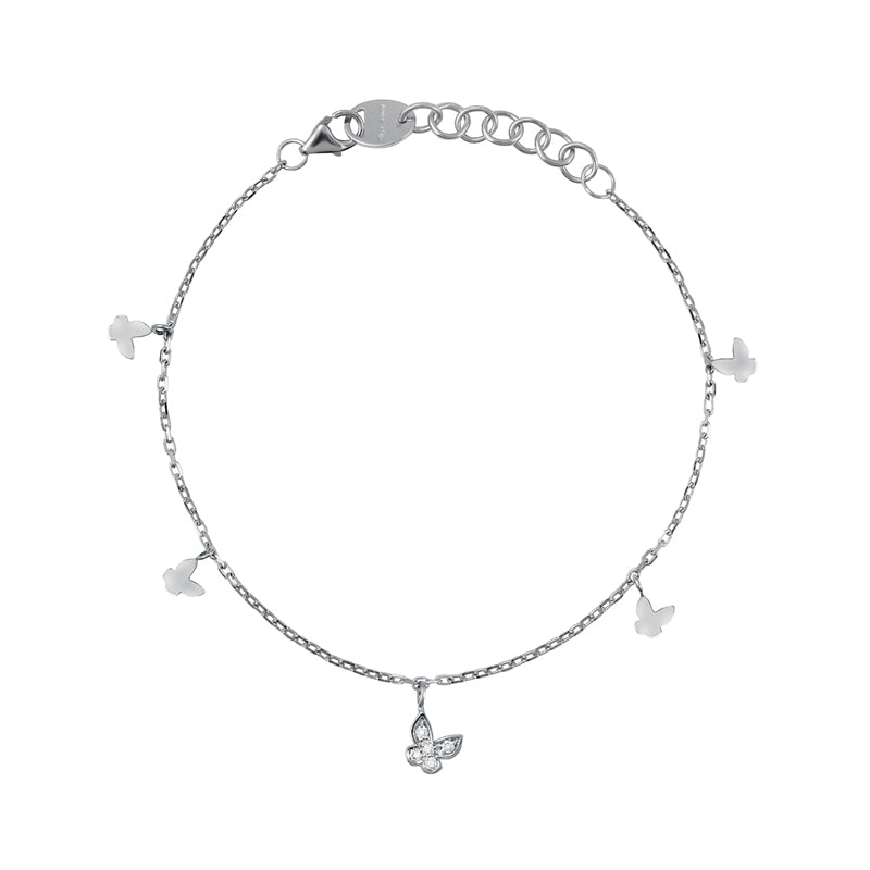 BRACCIALE SALVINI PAVÈ FARFALLE ORO 9kt