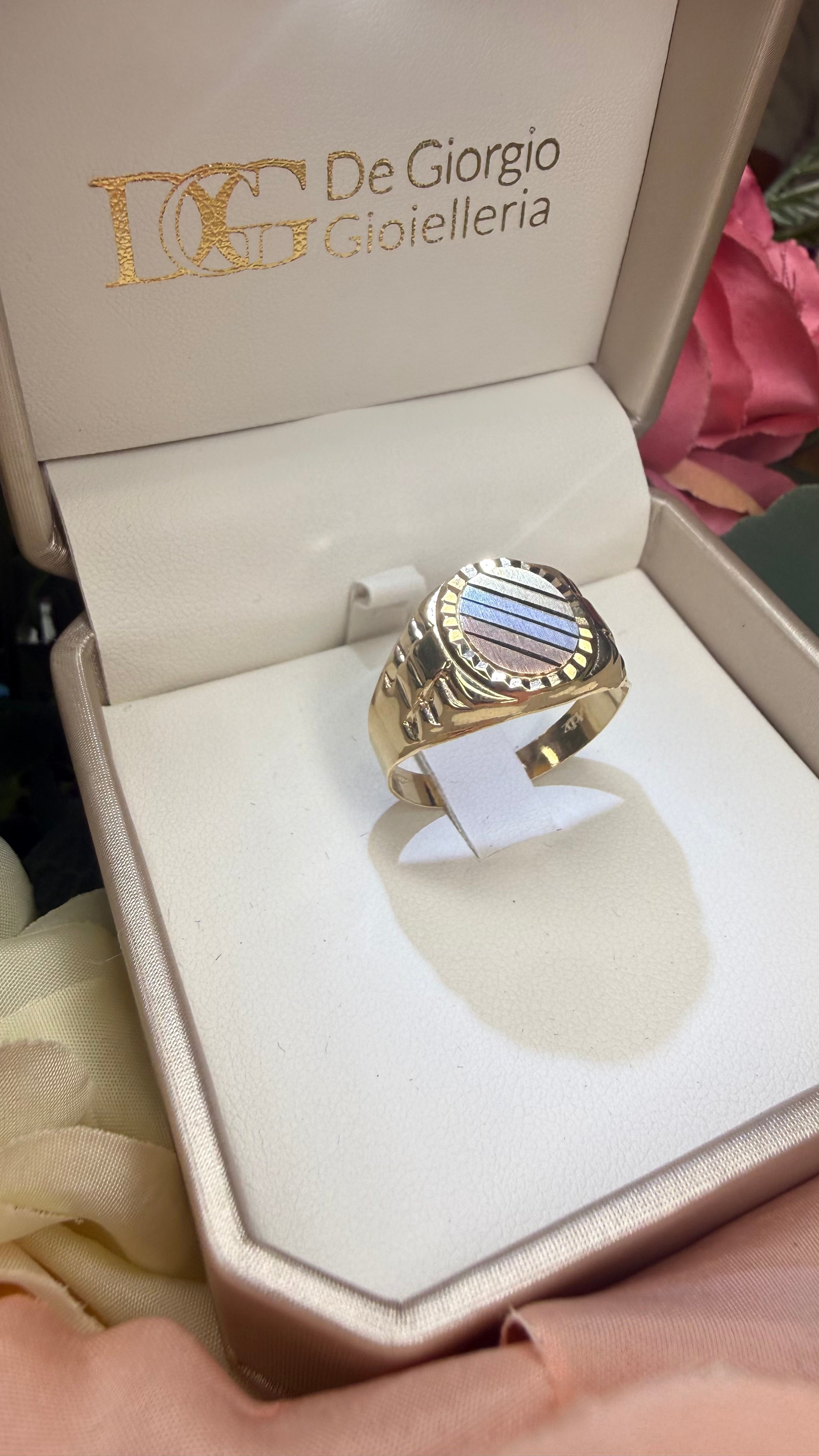 Anello Uomo Chevalier Tricolore in Oro 18KT (750)