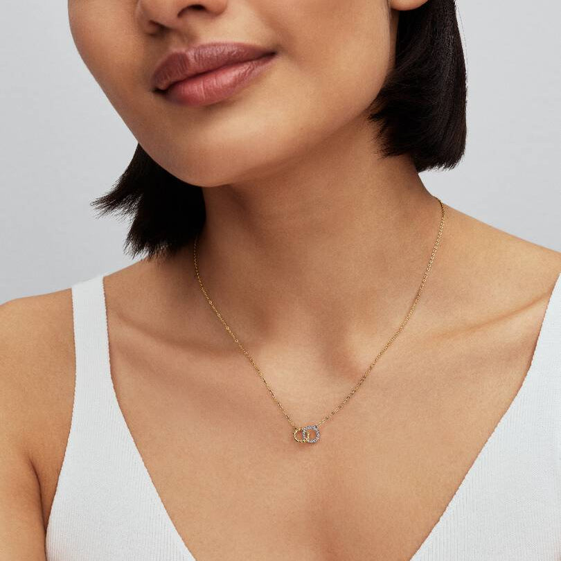 COLLANA PANDORA CERCHI INTRECCIATI SFERE E PAVE'