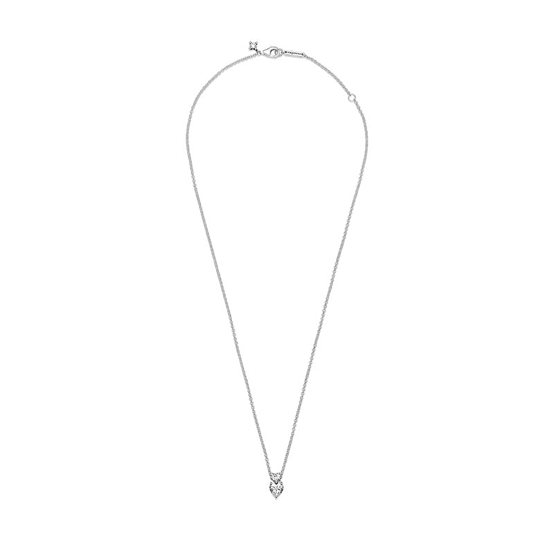 COLLANA PANDORA DOPPIO CUORE SCINTILLANTE