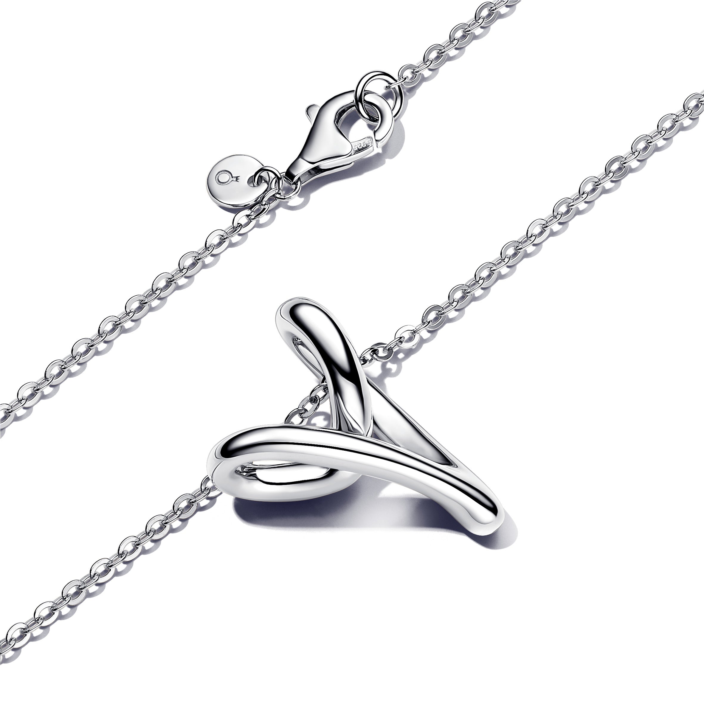 COLLANA PANDORA CUORE LINEA SINUOSA