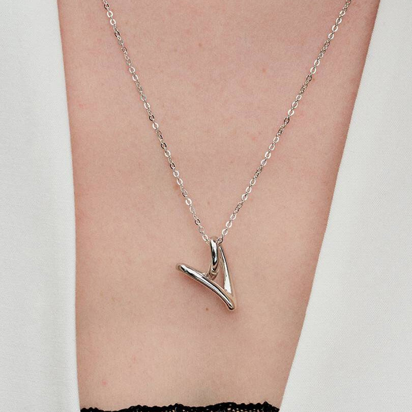 COLLANA PANDORA CUORE LINEA SINUOSA