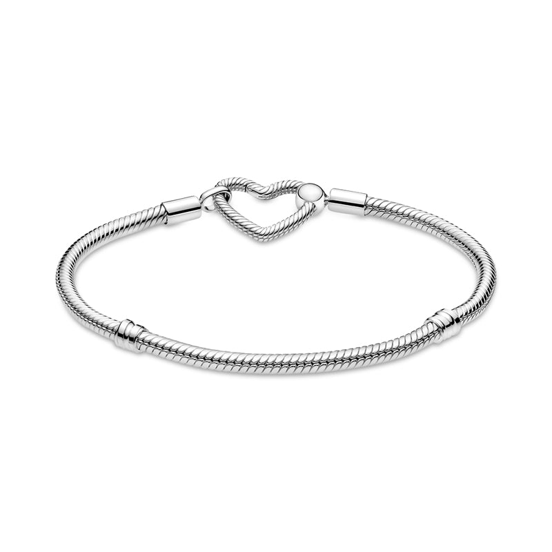 BRACCIALE PANDORA CON CHIUSURA A CUORE COMPONIBILE
