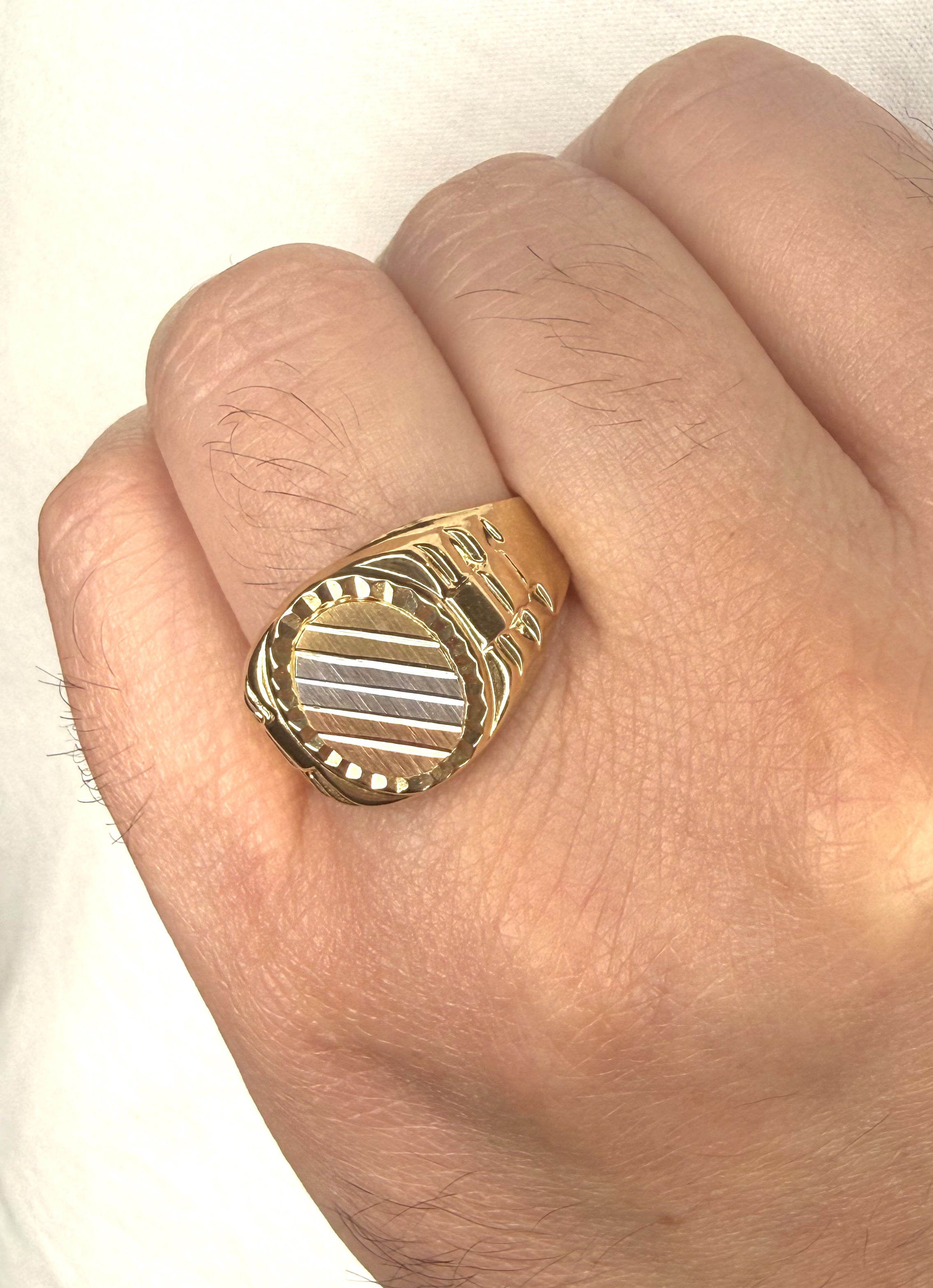 Anello Uomo Chevalier Tricolore in Oro 18KT (750)