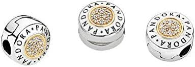 CHARM PANDORA CLIP BICOLORE CON LOGO