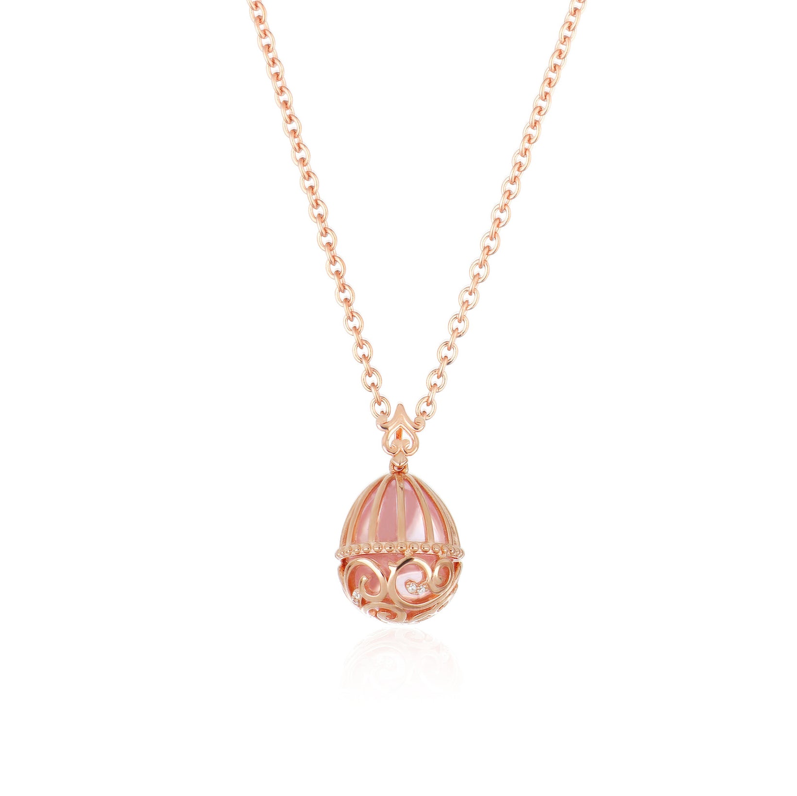 COLLANA TSARS COLLECTION OVETTO ROSA E ZIRCONI
