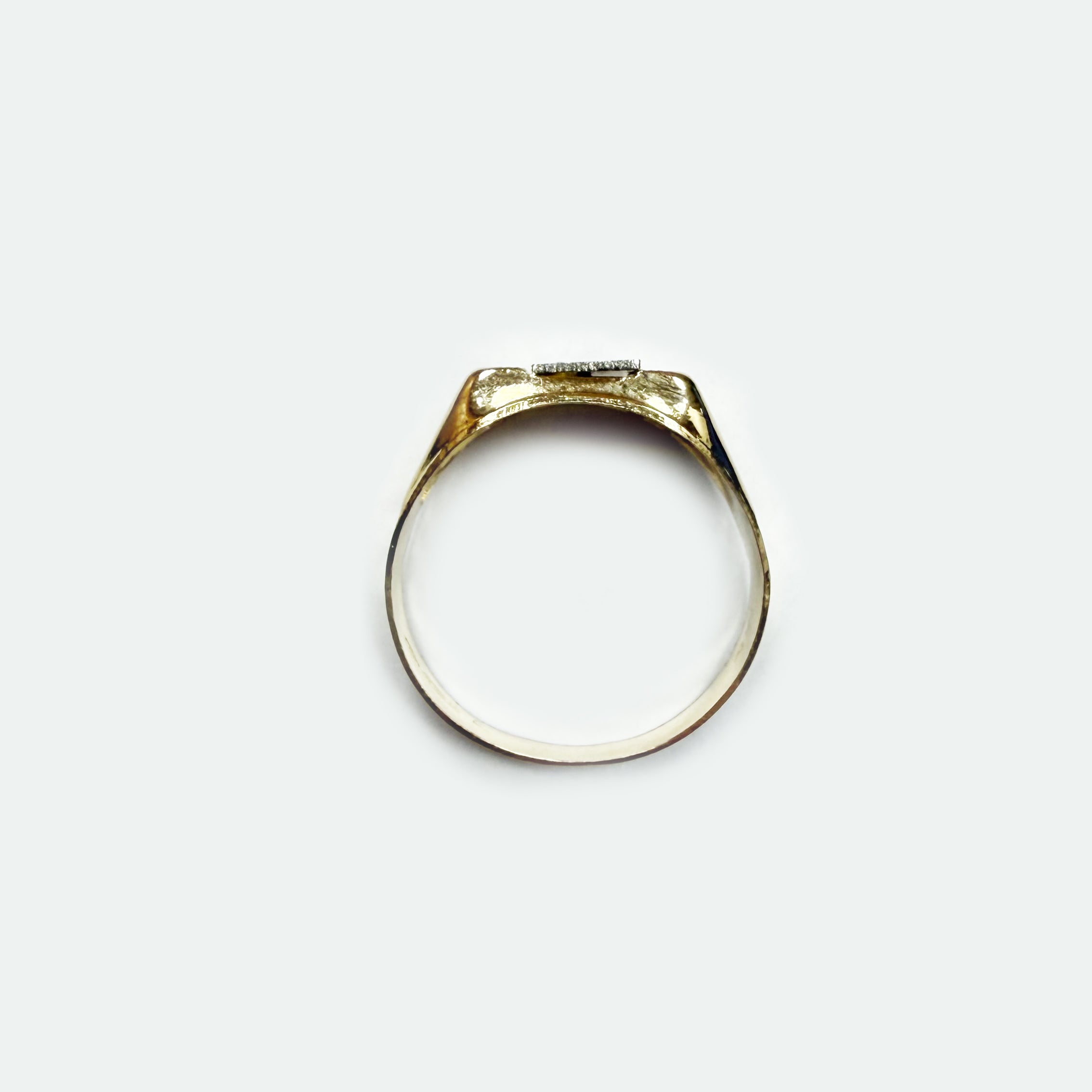 Anello uomo in oro giallo e bianco 18KT (750) – Made in Italy