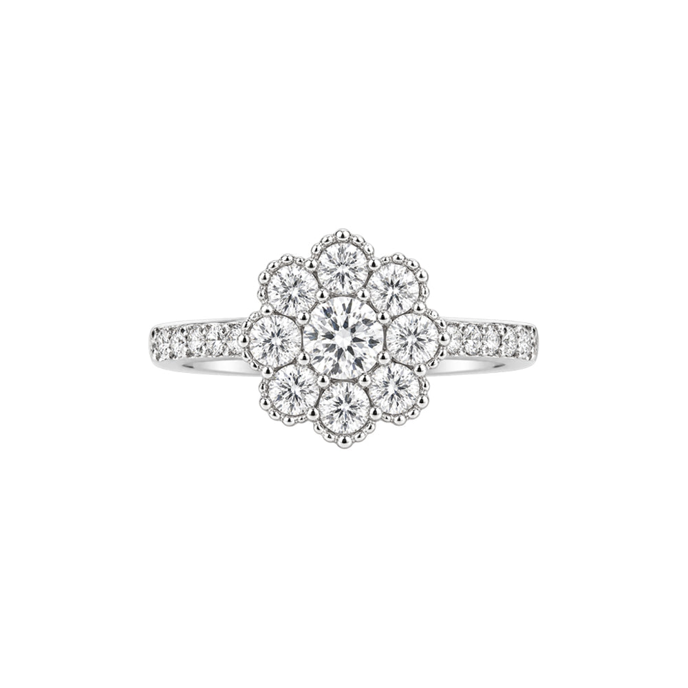ANELLO IN ORO BIANCO 18 CARATI CON DIAMANTI TAGLIO BRILLANTE