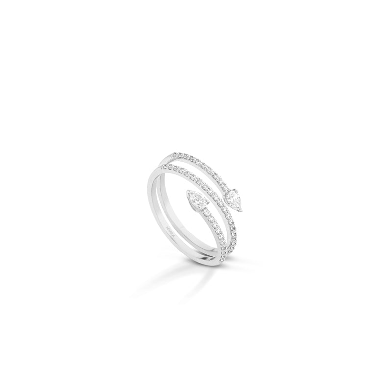 ANELLO IN ORO BIANCO 18 CARATI CON DIAMANTI