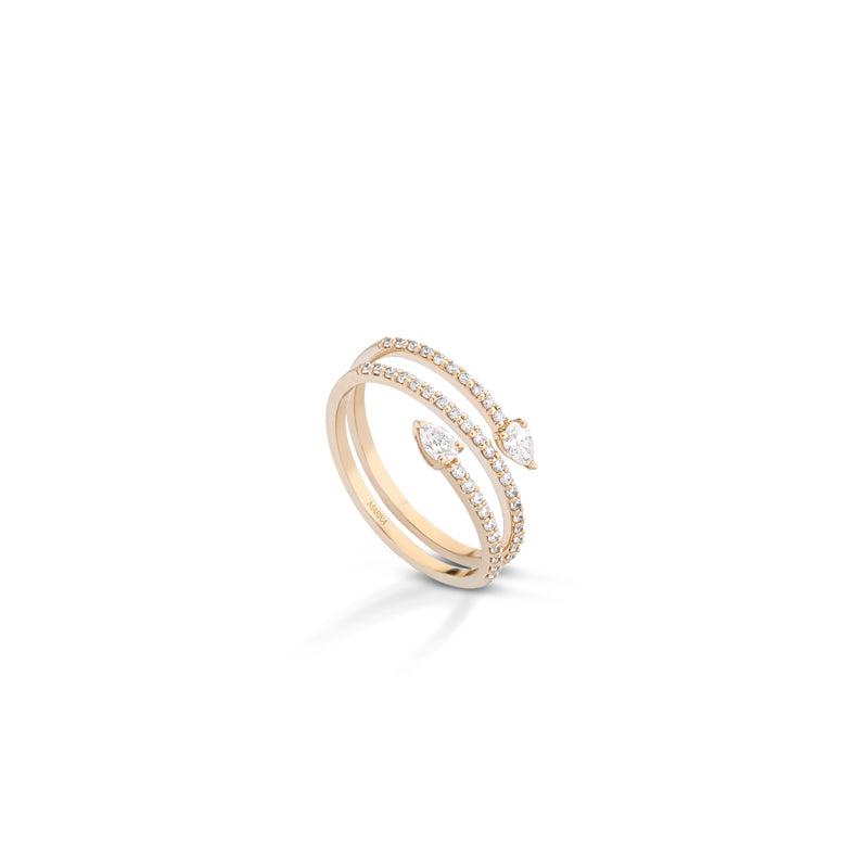 ANELLO IN ORO ROSA 18 CARATI CON DIAMANTI