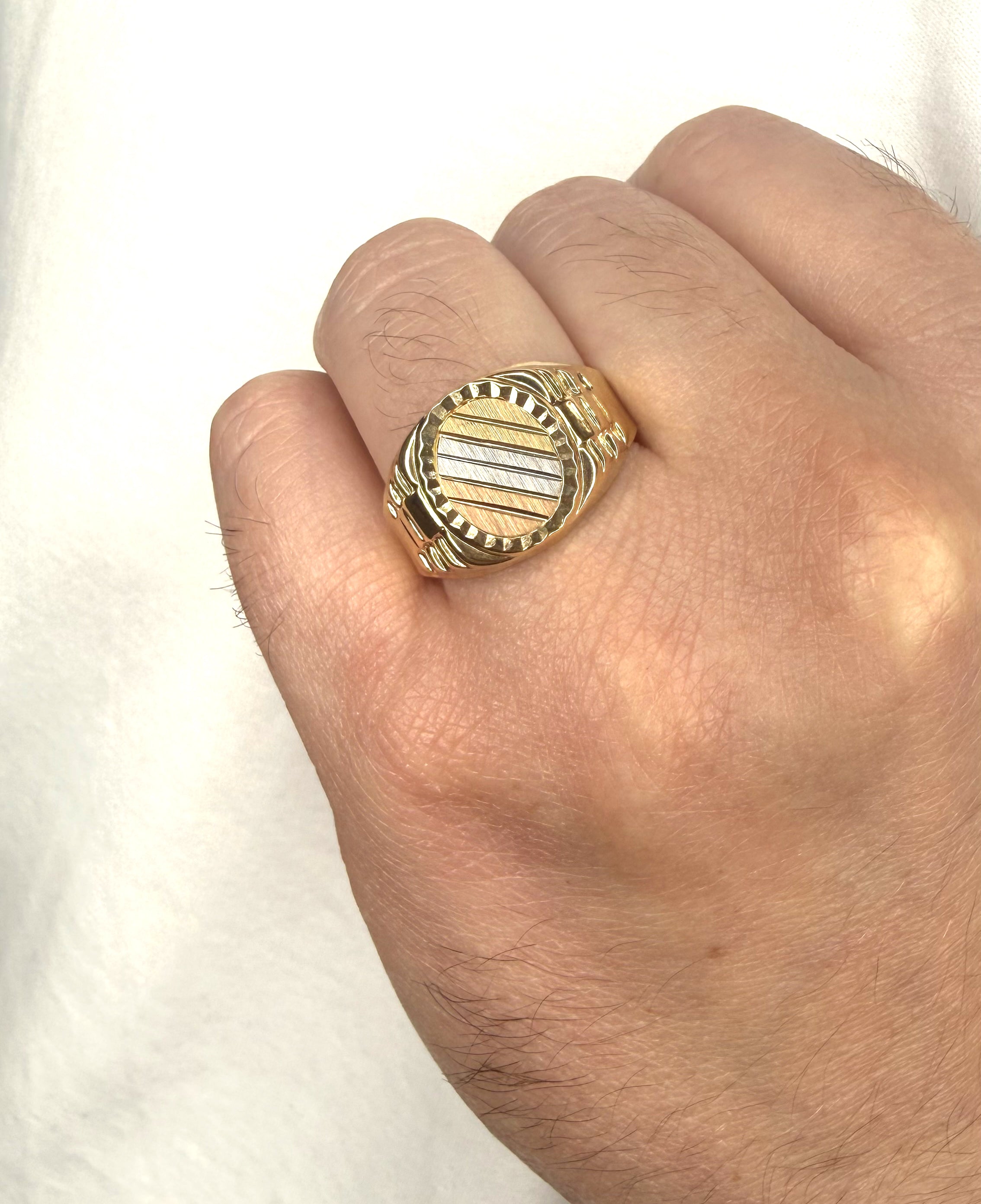 Anello Uomo Chevalier Tricolore in Oro 18KT (750)