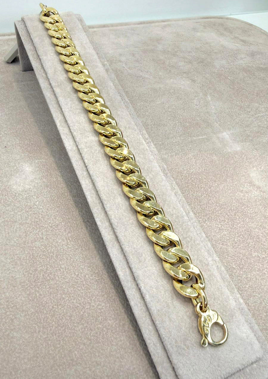 Bracciale Groumette in Oro Giallo 18 KT Luminoso