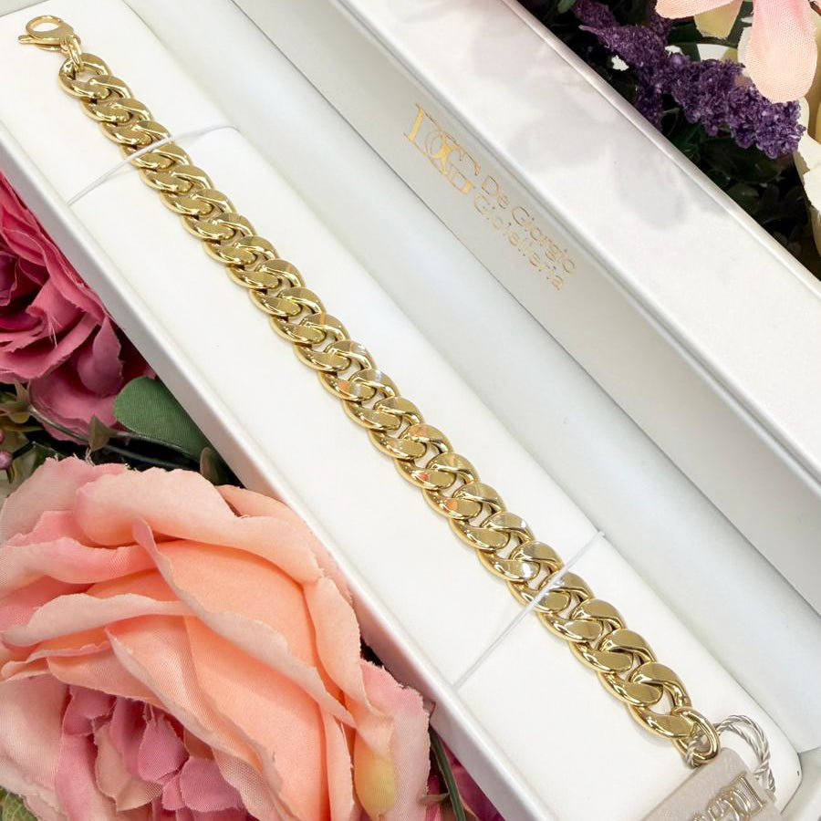 Bracciale Groumette in Oro Giallo 18 KT Luminoso