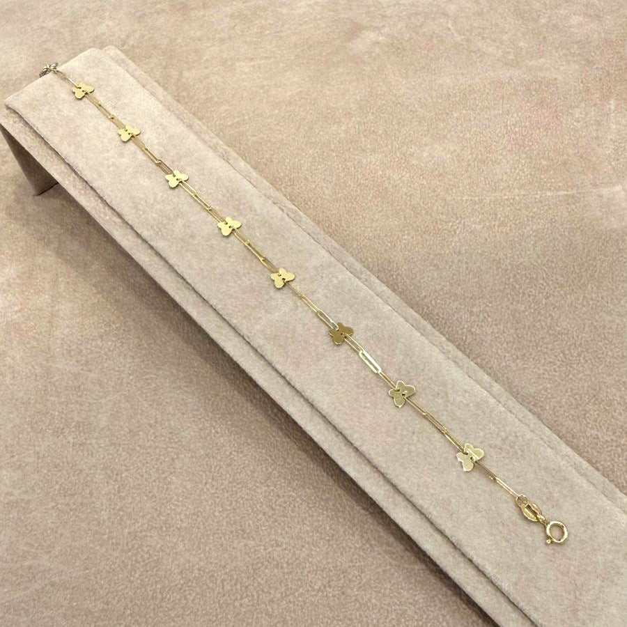 Bracciale con Farfalle in Oro Giallo 18 KT