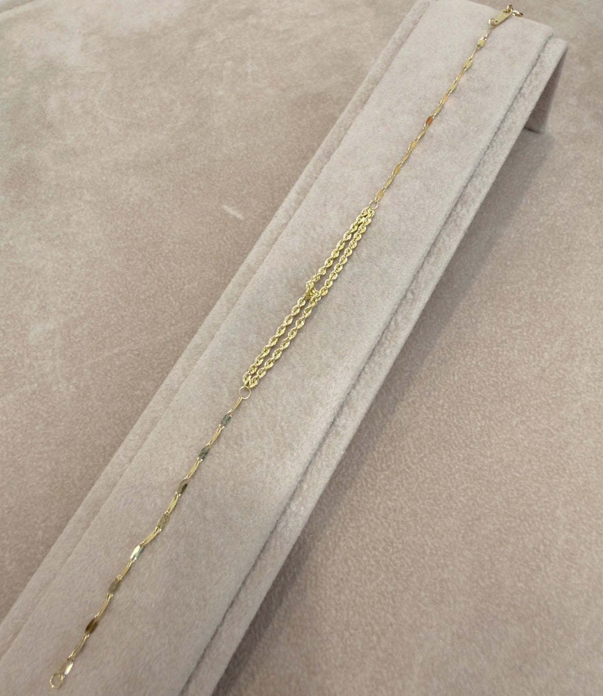 BRACCIALE DOPPIO FILO TORCHON CON NODO IN ORO GIALLO 18 KT (750)