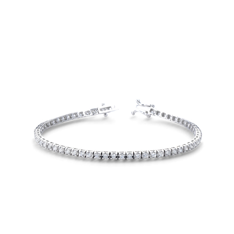 BRACCIALE TENNIS IN ORO BIANCO 18 CARATI E DIAMANTI