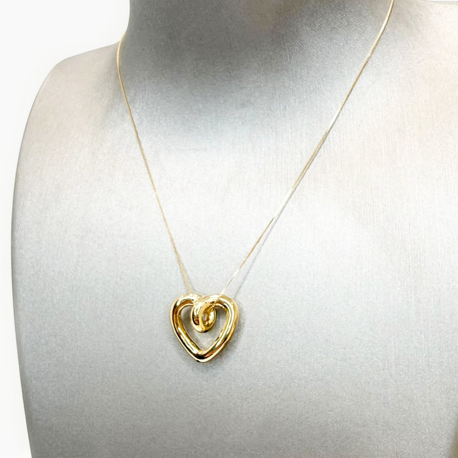 Collana Cuore Moderno in Oro Giallo 18 KT