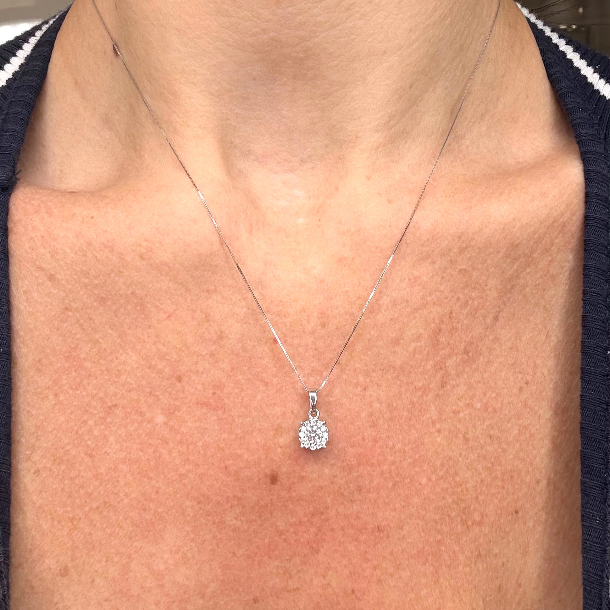 Collana Punto Luce in Oro Bianco 18 KT