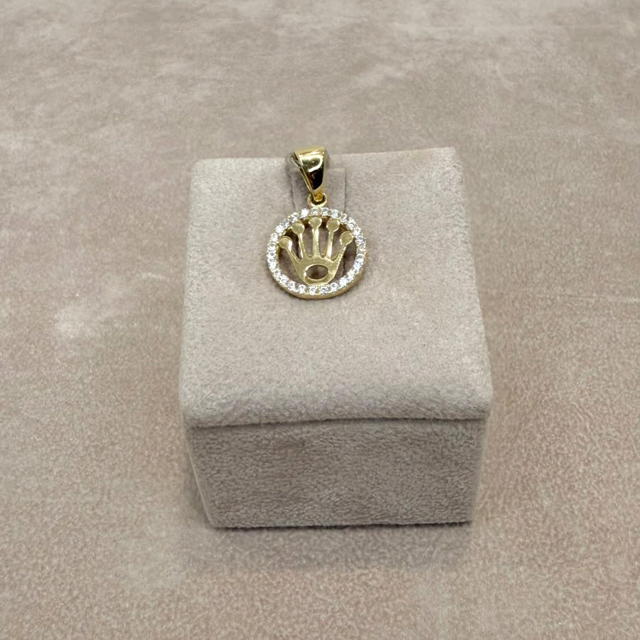Pendente in Oro Giallo 18 KT con Zirconi