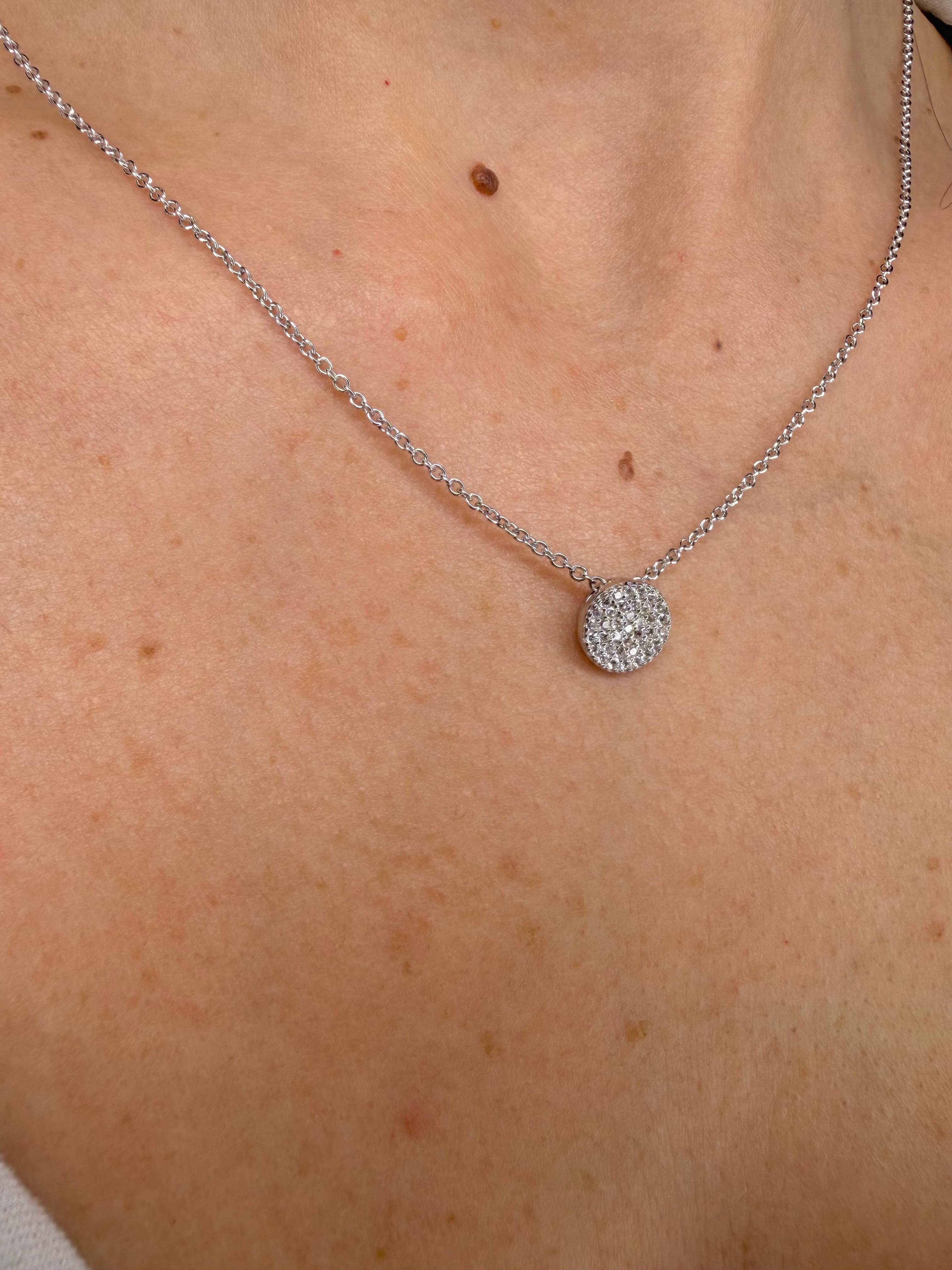 COLLANA TONDA CON ZIRCONI PAVÉ IN ARGENTO 925