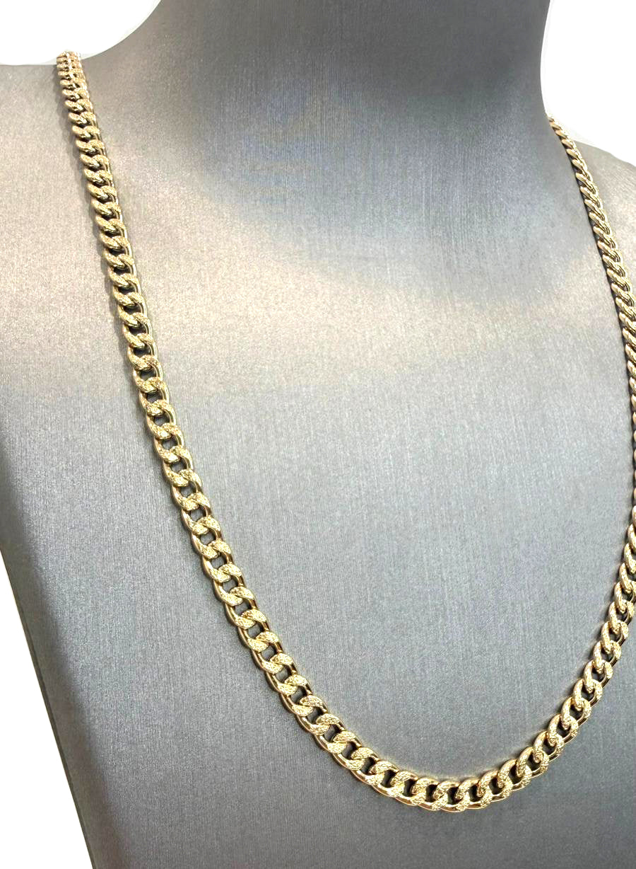 COLLANA GRUMETTA LUCIDA E SATINATA IN ORO GIALLO 18KT (750)