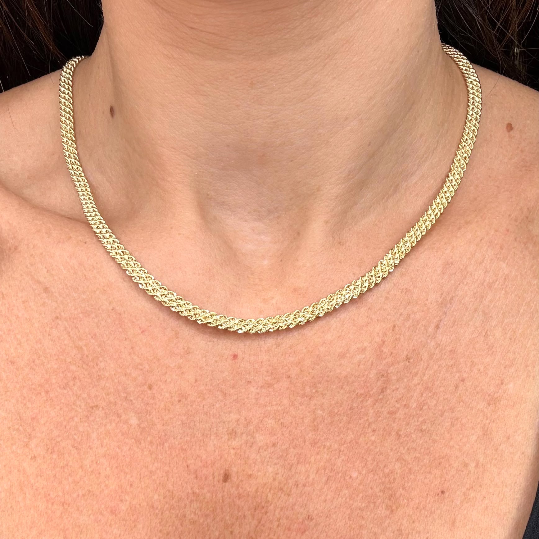 Collana Intrecciata in Oro Giallo 18 KT (750)