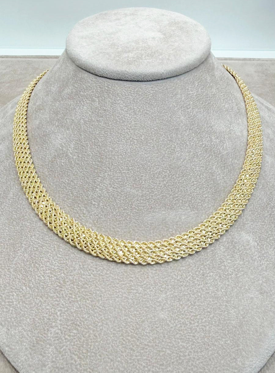 Collana Intrecciata in Oro Giallo 18 KT