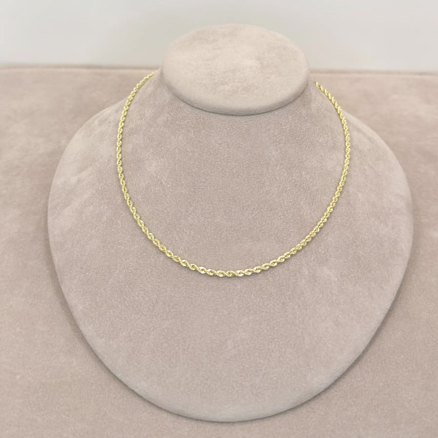 COLLANA TORCHON INTRECCIATA IN ORO GIALLO 18 KT