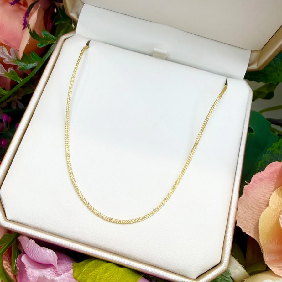 COLLANA IN ORO GIALLO 18 KT (750) MAGLIA INTRECCIATA