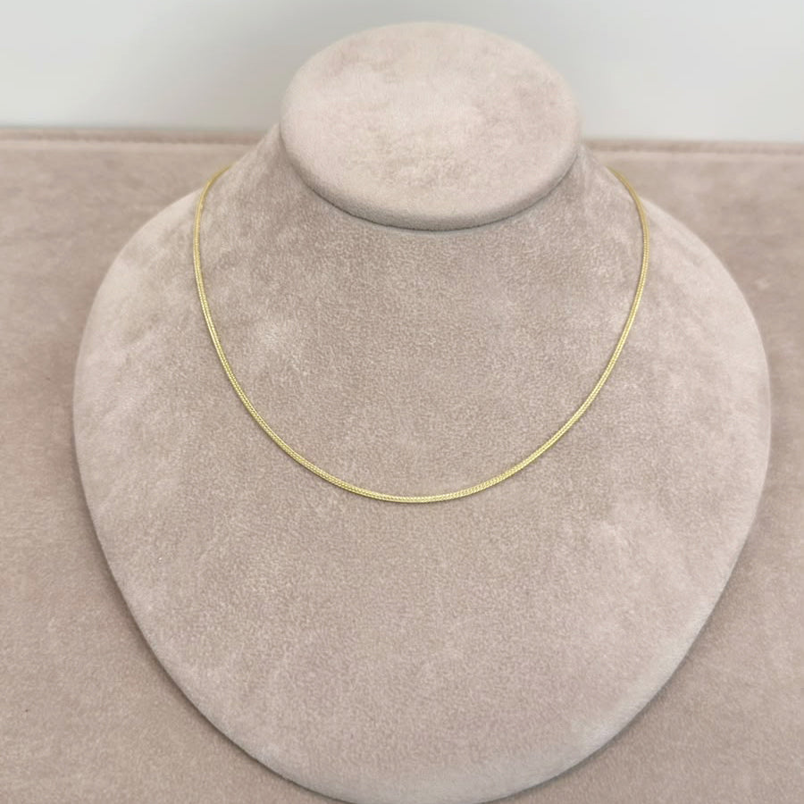 COLLANA IN ORO GIALLO 18 KT (750) MAGLIA INTRECCIATA