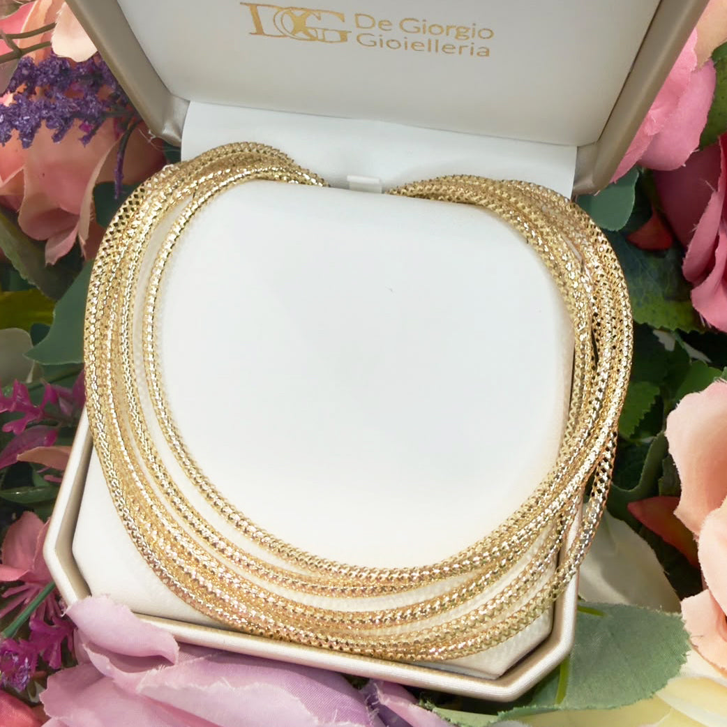 COLLANA MULTIFILO IN ORO GIALLO 18 KT (750)
