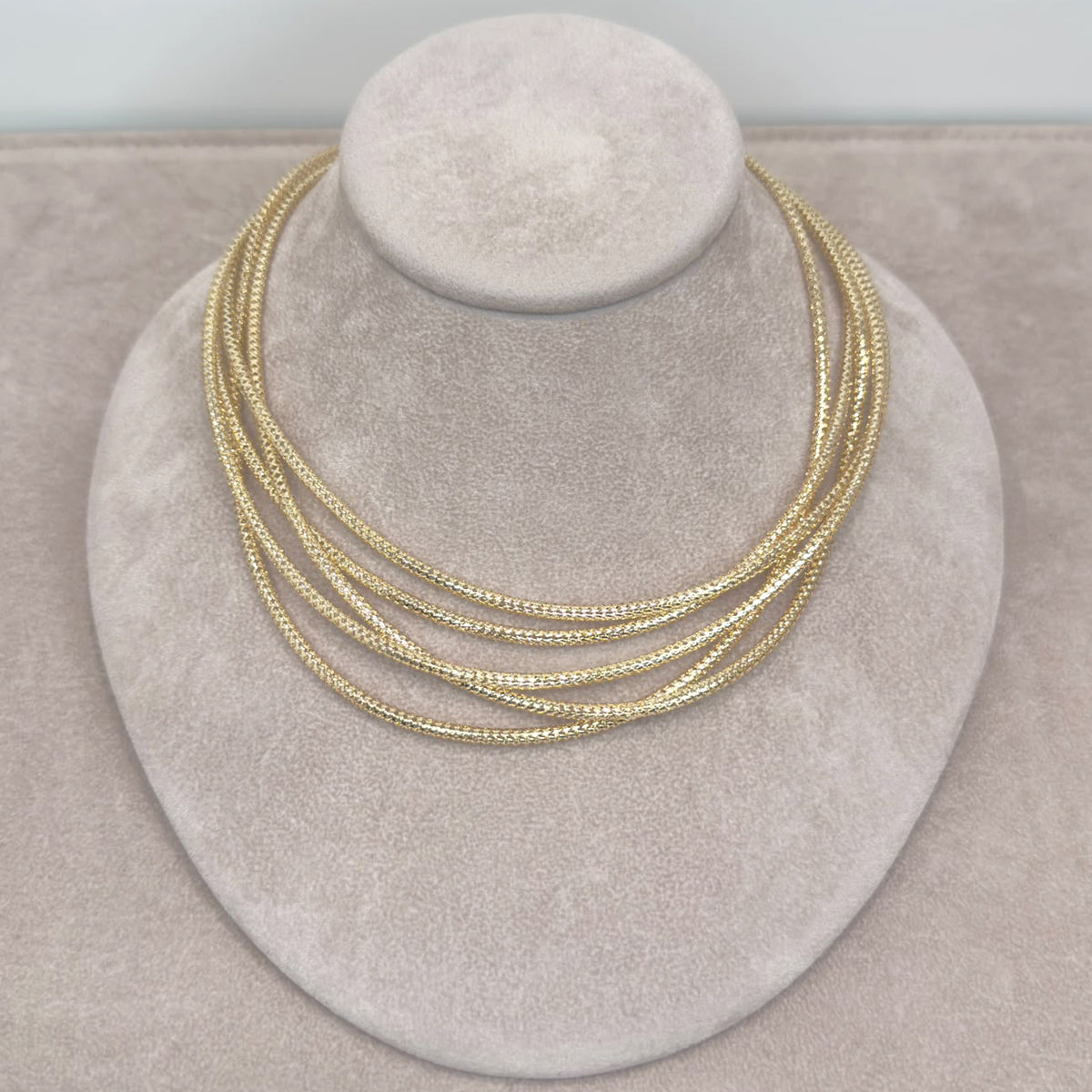COLLANA MULTIFILO IN ORO GIALLO 18 KT (750)