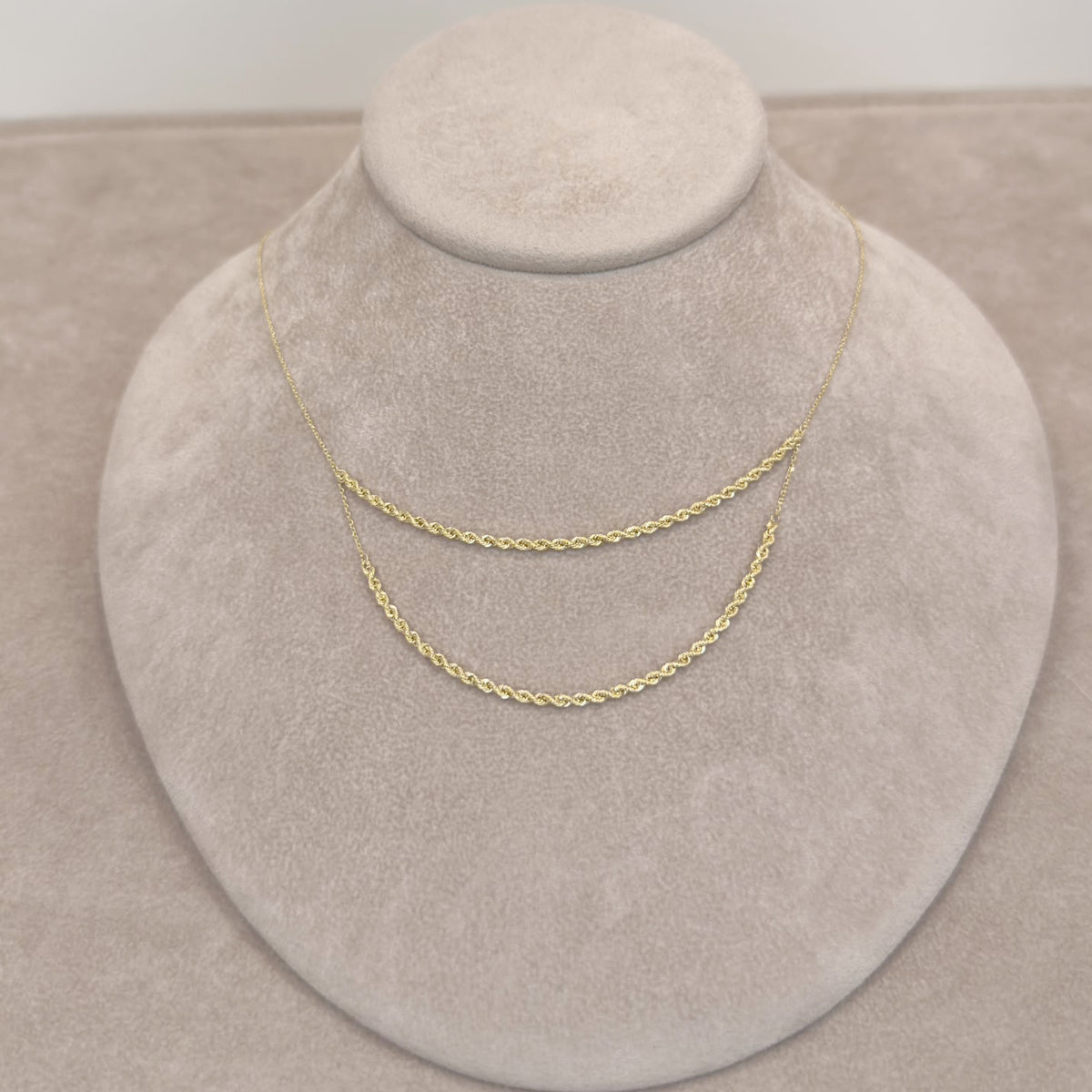 COLLANA DOPPIO FILO TORCHON IN ORO GIALLO 18 KT (750)