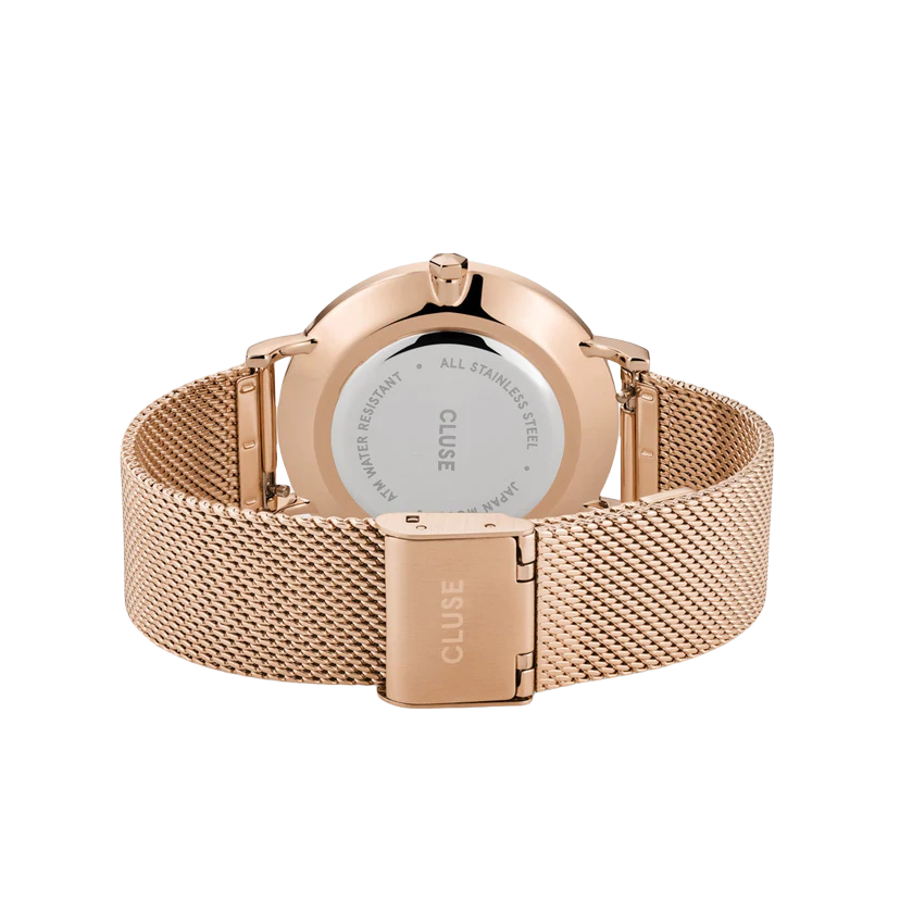 OROLOGIO CLUSE BOHO CHIC MESH BIANCO - ORO ROSA |38MM|