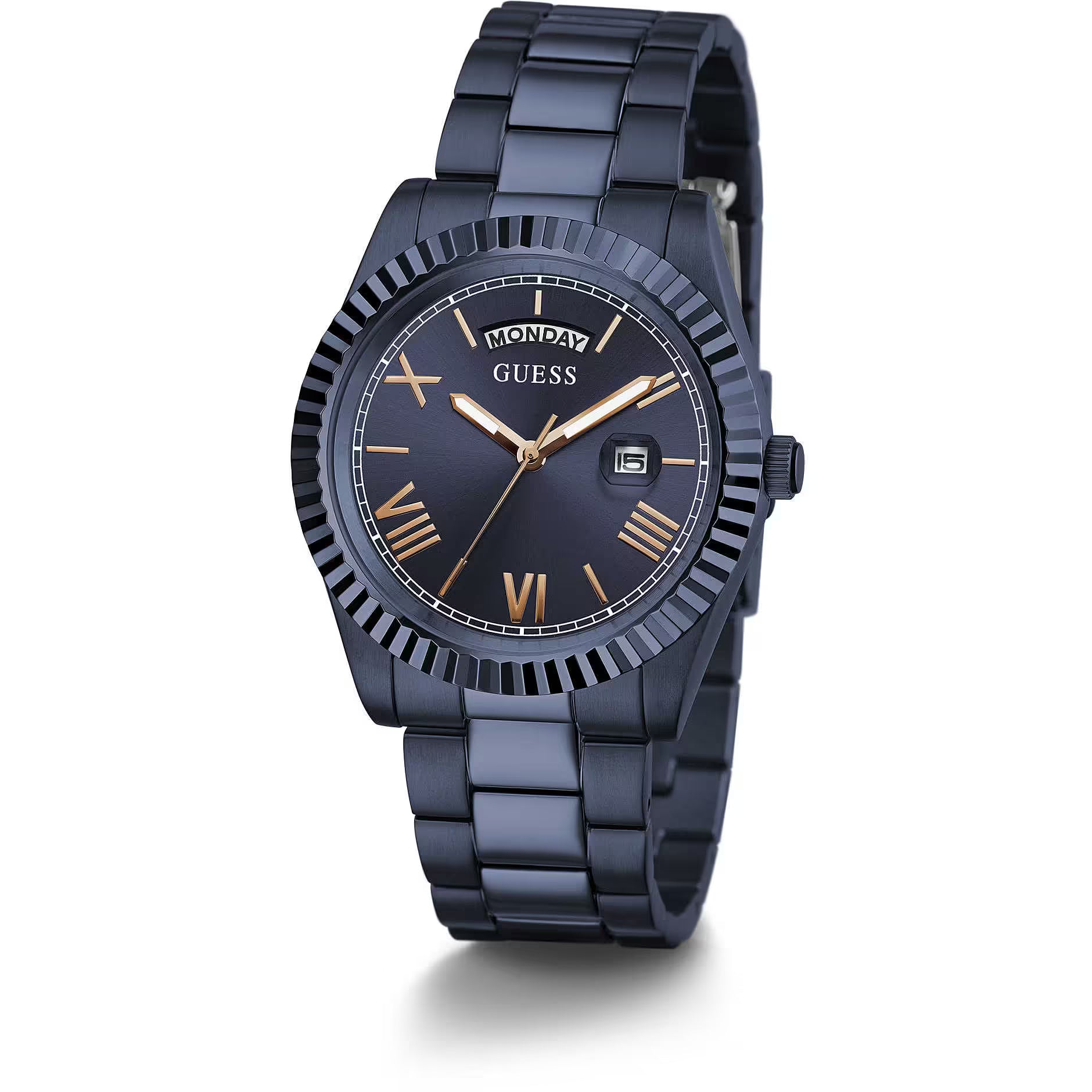 OROLOGIO GUESS CONNOISSEUR BLU DAYDATE |42MM|