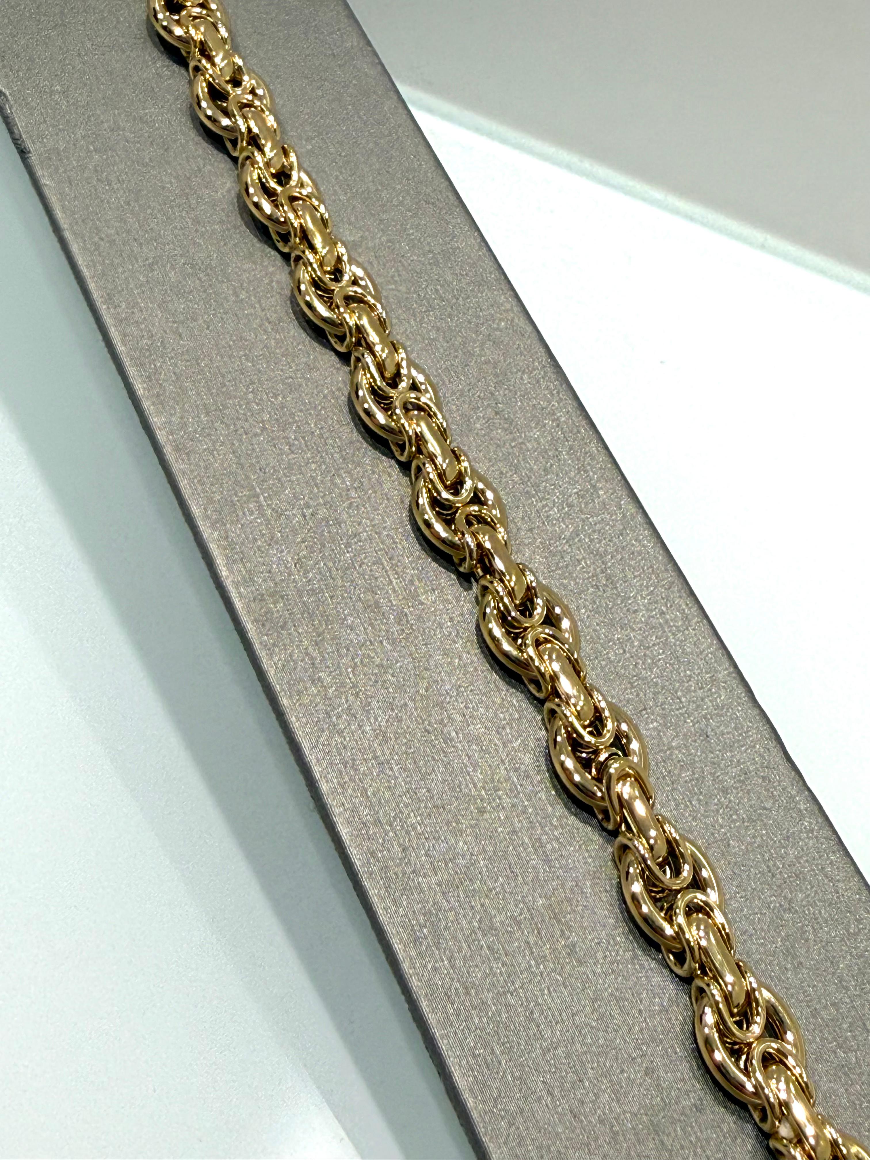 Bracciale in Oro Giallo 18KT (750) a Maglie Intrecciate – Made in Italy