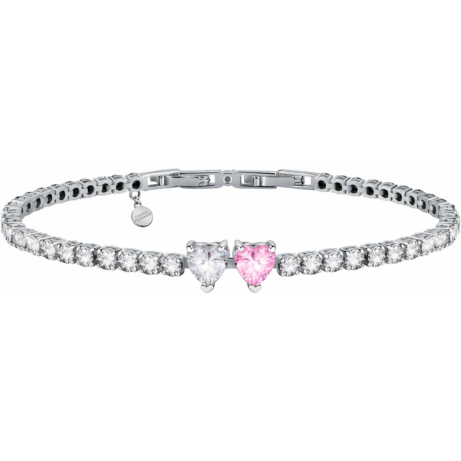 CHIARA FERRAGNI BRACCIALE FIRST LOVE CUORE ROSA E BIANCO