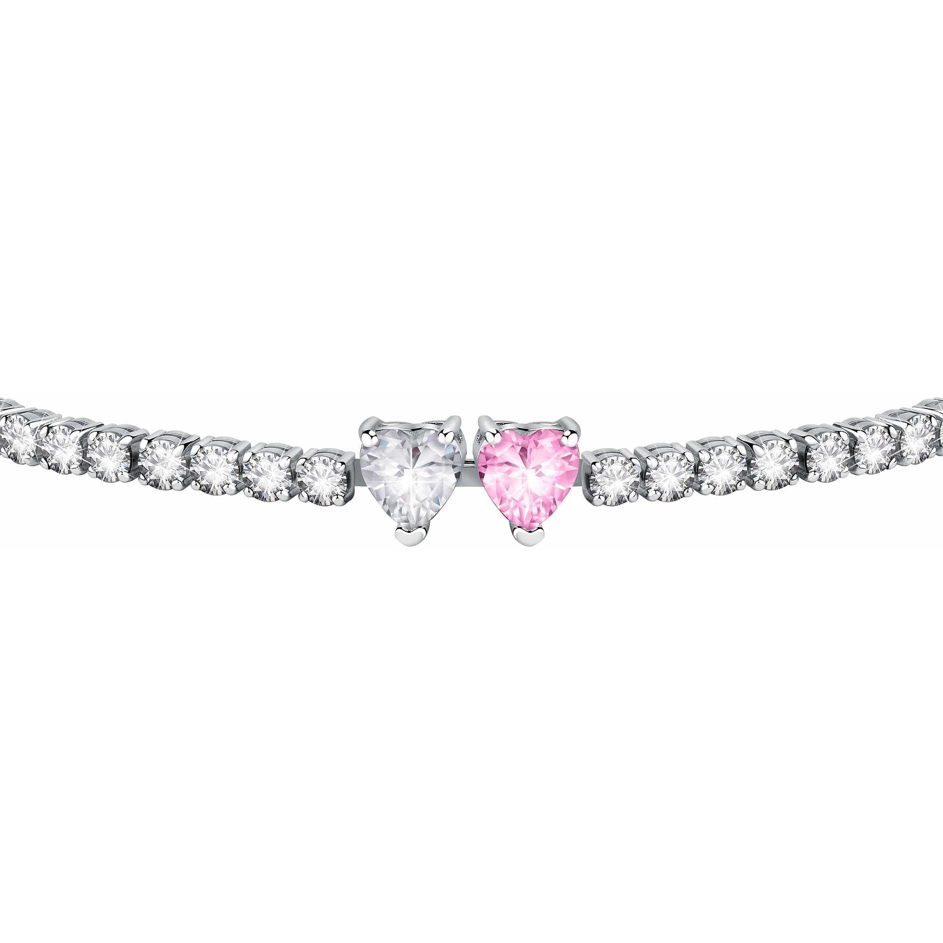 CHIARA FERRAGNI BRACCIALE FIRST LOVE CUORE ROSA E BIANCO