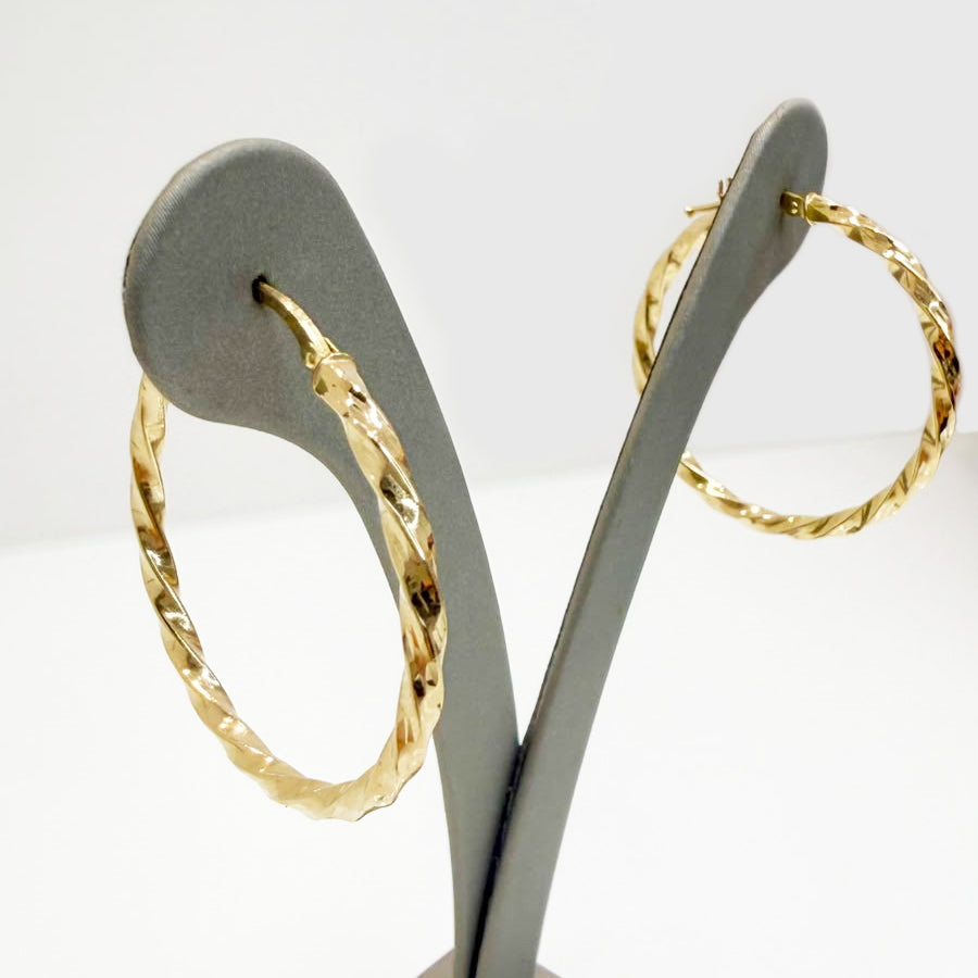 Orecchini a Cerchio in Oro Giallo 18 KT