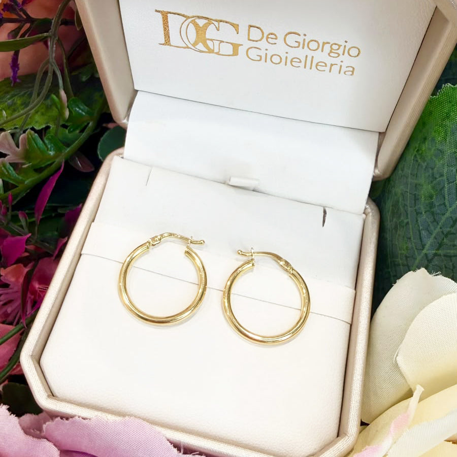 ORECCHINI A CERCHIO IN ORO GIALLO 18 KT (750)