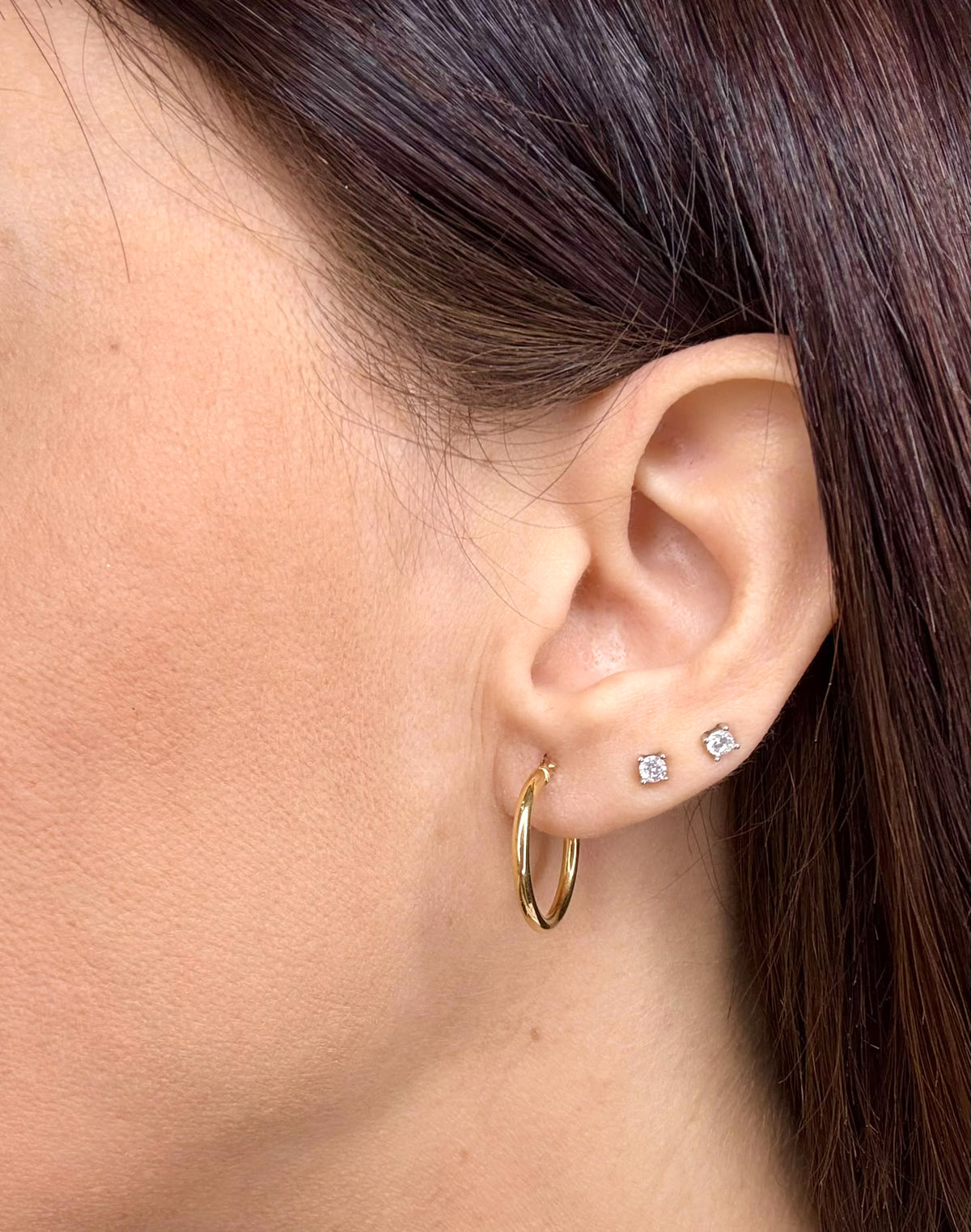 ORECCHINI A CERCHIO IN ORO GIALLO 18 KT (750)