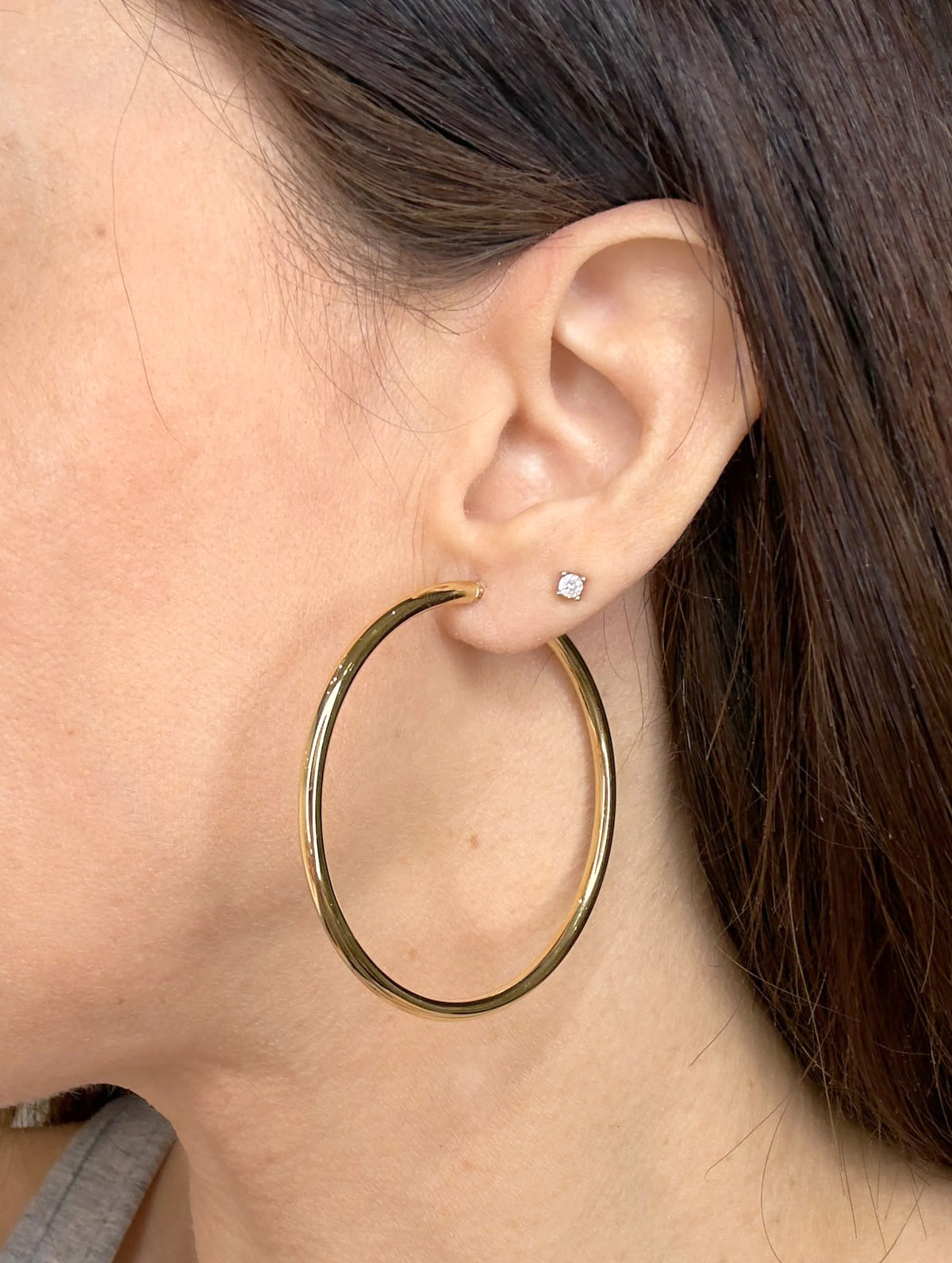ORECCHINI A CERCHIO GRANDI IN ORO GIALLO 18 KT (750)