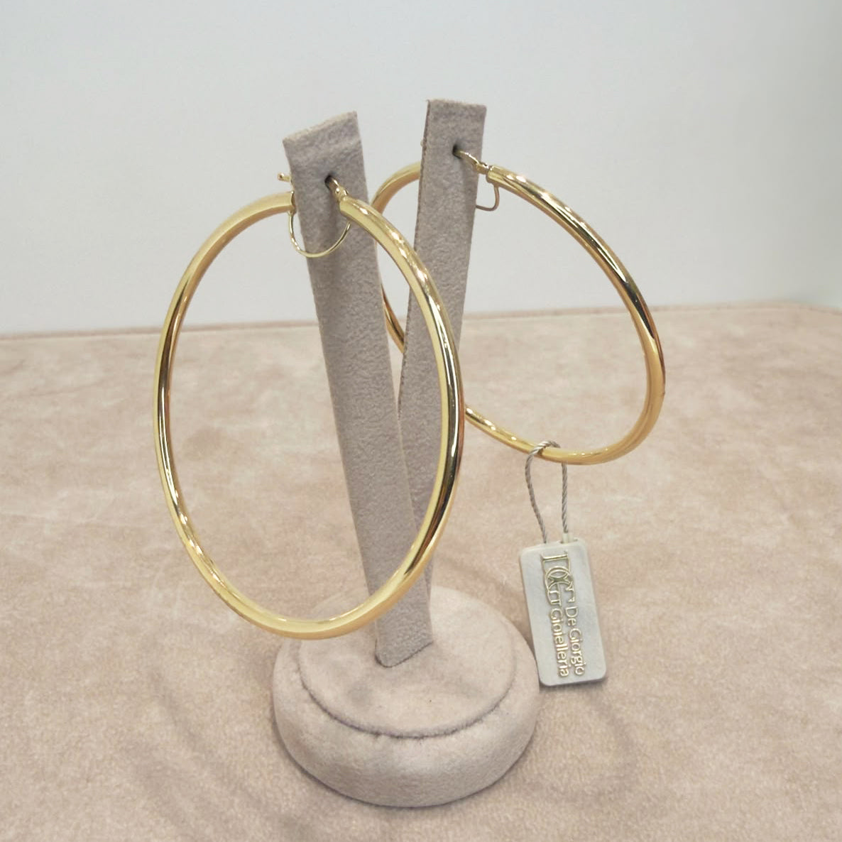ORECCHINI A CERCHIO GRANDI IN ORO GIALLO 18 KT (750)