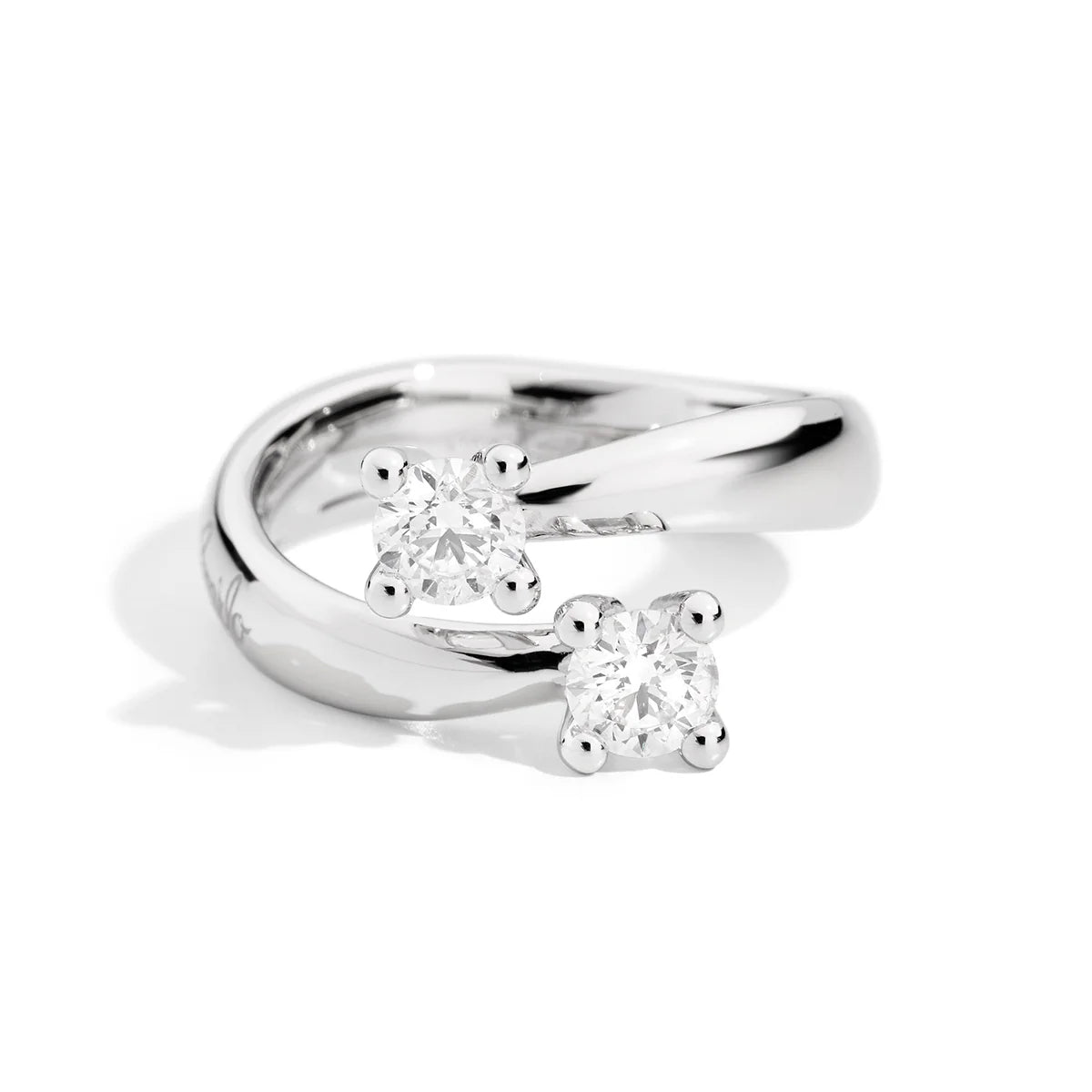 ANELLO CONTRARIÉ RECARLO ETERNITY IN ORO 18KT E DIAMANTI