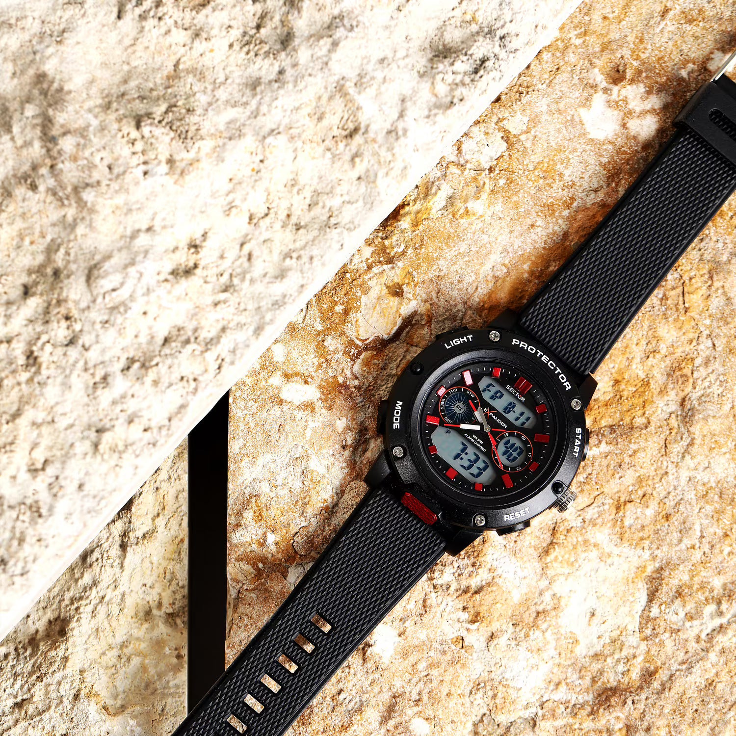 OROLOGIO SECTOR EX-45 DIGITAL RED BLACK DIAL |43MM|