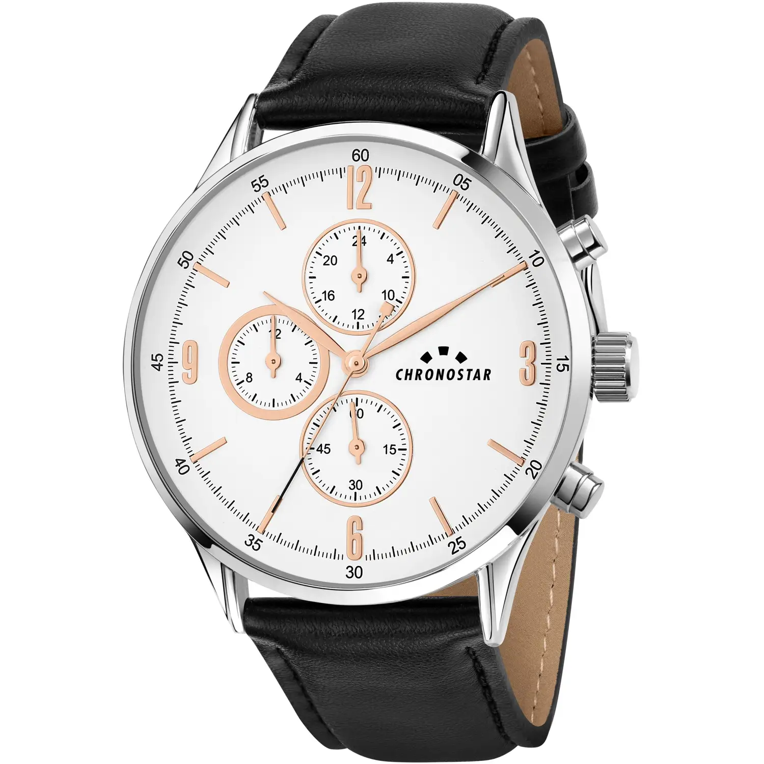 OROLOGIO CHRONOSTAR DANDY MULTIFUNZIONE WHITE DIAL |44MM|