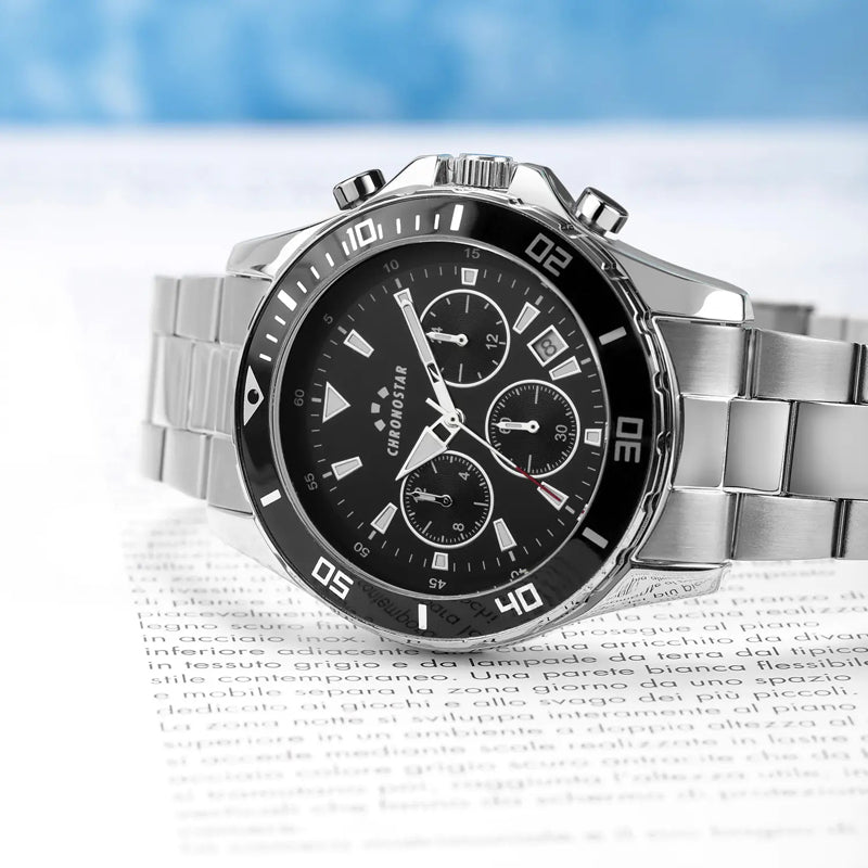 OROLOGIO CHRONOSTAR CAPTAIN BLACK DIAL |43MM|