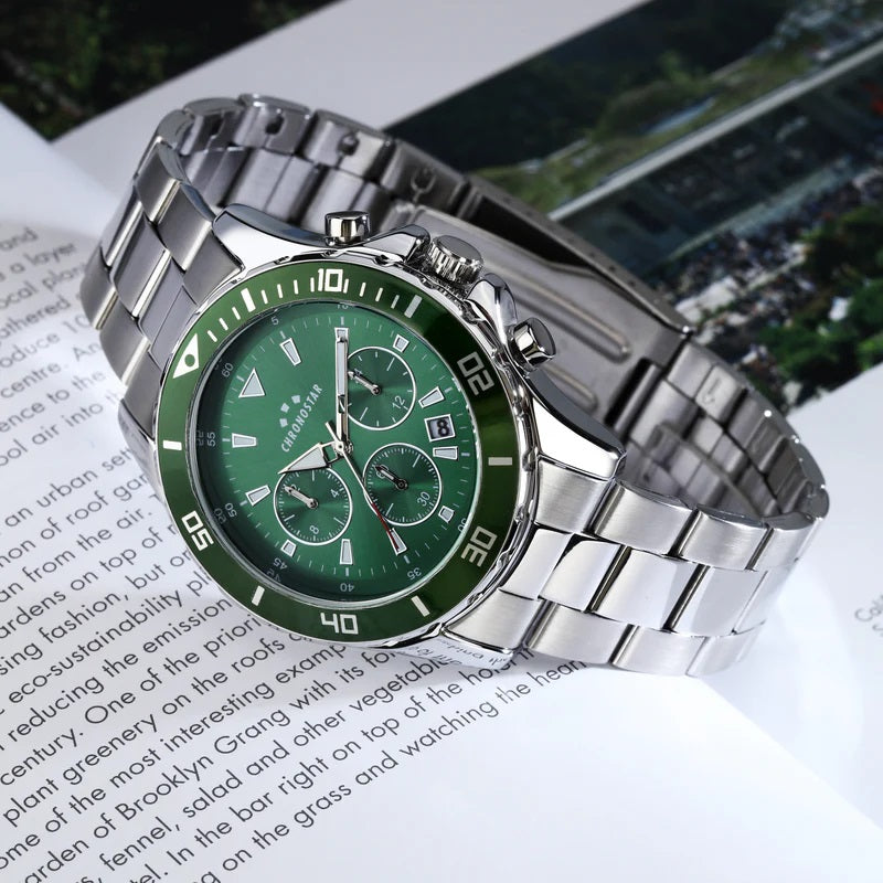 OROLOGIO CHRONOSTAR CAPTAIN GREEN DIAL |43MM|